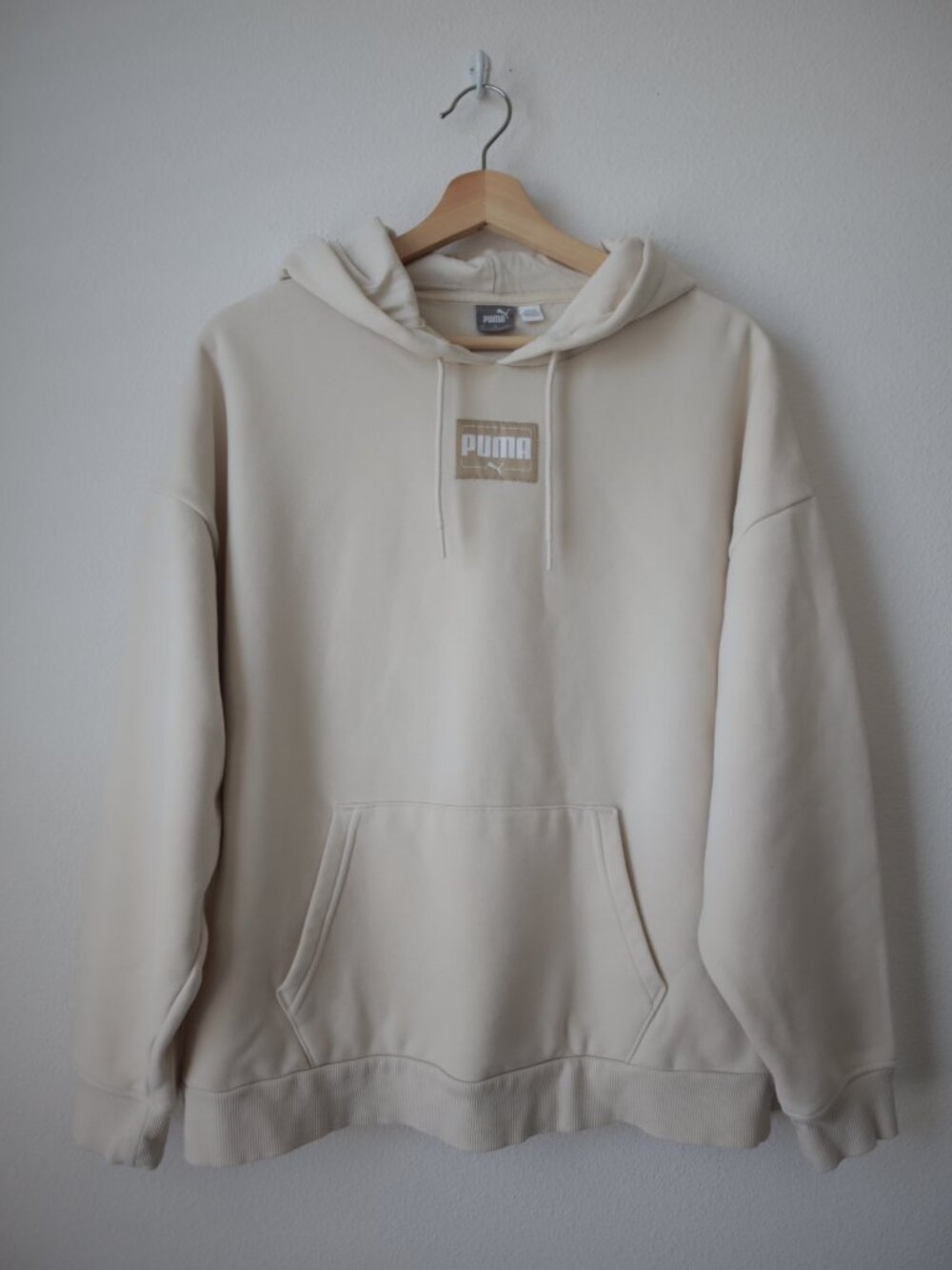 Puma Cream Logo Hoodie | L